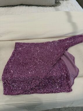 Show Me Your MuMu Purple Sequin Mini Skirt